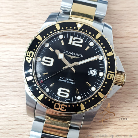 Longines HydroConquest L36423567 Black Dial Half Gold Bracelet 41mm (2017)
