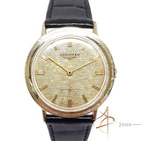 Longines Vintage 14K Gold Mechanical Winding Textile Dial