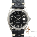 Rolex Precision 6694 Custom Black Arabic Dial Vintage Watch (1982)