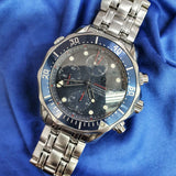 Omega Seamaster Diver Chronograph Watch 2225.80.00 Blue Wave