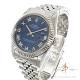 Rolex Midsize Datejust Rare Blue Dial Ref 68274  (Year 1996)