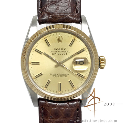 Rolex Datejust 16013 Champagne Dial Vintage Watch (1984)