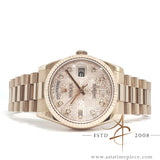 Rolex President Day-Date Ref 118235 Diamond Baguette 18K Everose Gold Full Set (2017)