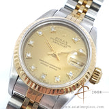 Rolex Lady Datejust 69173 Champagne Diamond Dial (1990)
