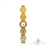 Gianni Versace Signature 01096 Gold Plated Swiss Quartz Watch Bangle