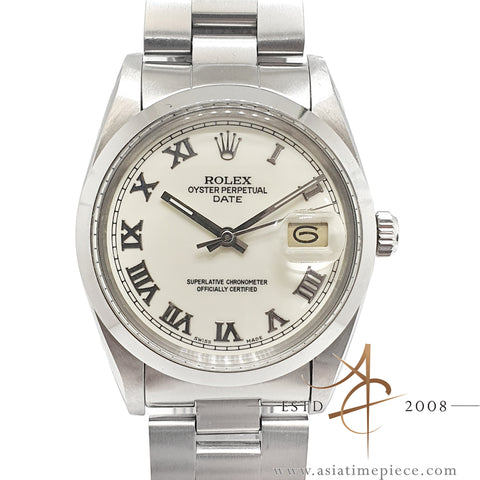 Rolex Date Ref 15000 Custom Roman Dial Vintage Watch (1984)
