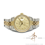 Rolex Oyster Datejust 16013 Champagne Linen Dial Vintage Watch (1987)