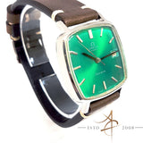 Omega Vintage Geneve Custom Green Sunburst Dial Automatic
