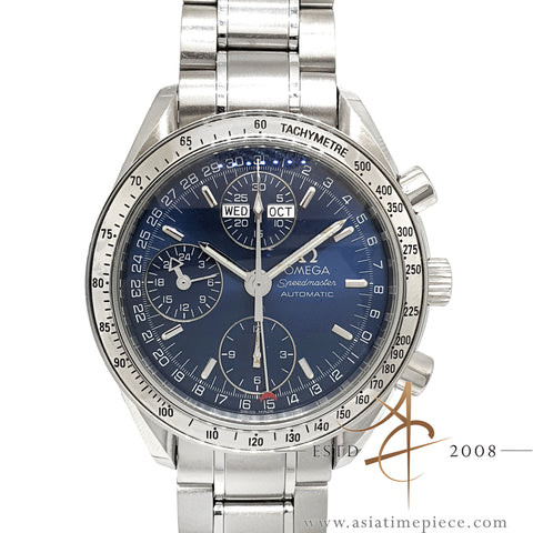 Omega Speedmaster Triple Date 35233000 Blue Dial (2007)