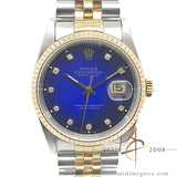 Rolex Datejust 16233 Diamond Blue Vignette Dial (1991)