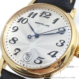Mont Blanc Meisterstuck 7042 Quartz Silver Guilloche Dial Gold Plated