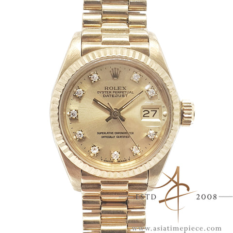 Rolex Datejust Ladies Ref 6917 Solid 18k Gold Vintage Watch (1979)