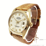 Rolex Datejust 16018 White Computer Arabic Dial 18k Vintage Watch (1979)