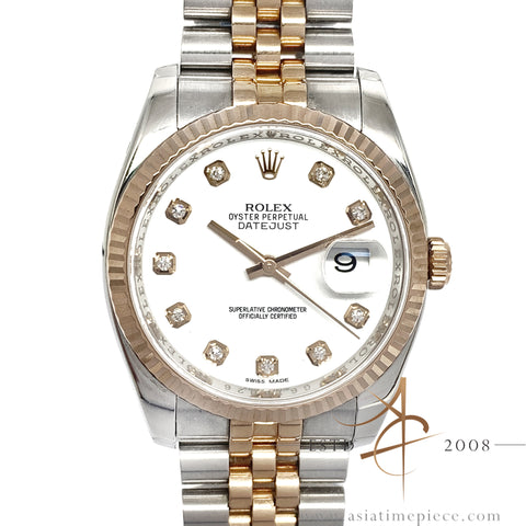Rolex Datejust 116231 Diamond Everose Gold Jubilee (2012)