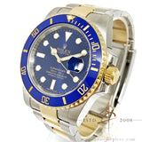 Rolex Submariner Date Ceramic Blue 116613LB Rolesor 18K Gold Steel (2014)