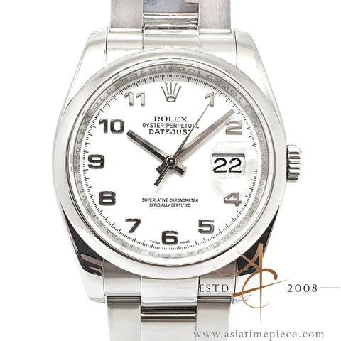 Rolex Datejust 116200 White Arabic Dial (2008)