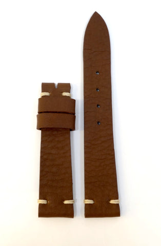 Vintage Brown Leather Watch Strap (19, 20, 22mm)