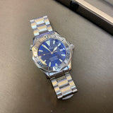 Omega Blue Wavy Seamaster Quartz Watch