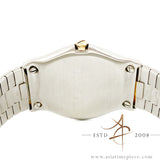 Ebel Classic Mens Wave Watch 18k Yellow Gold and Stainless Steel Grey Dial 181903