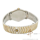 Ebel Classic Mens Wave Watch 18k Yellow Gold and Stainless Steel Grey Dial 181903
