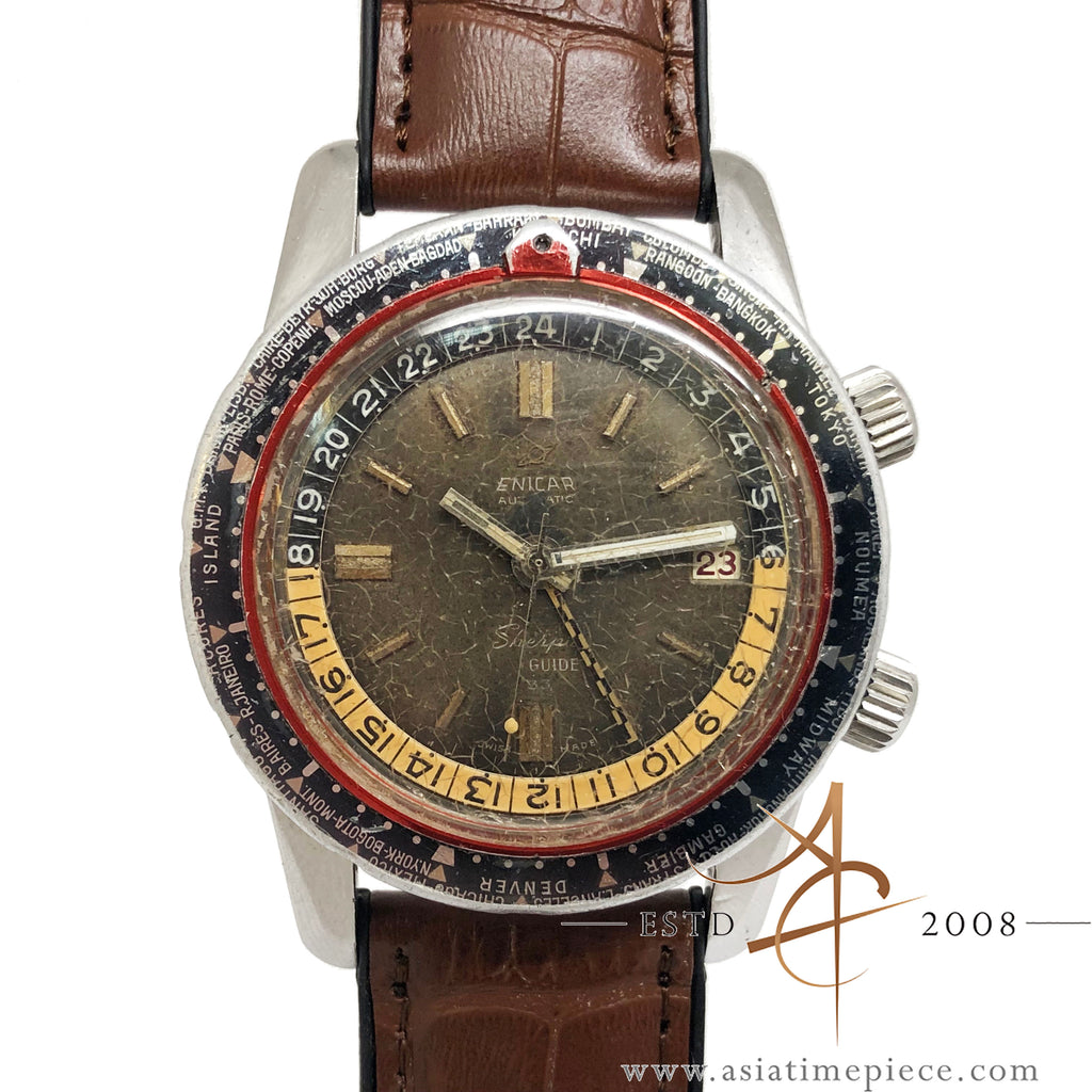 (Withdrawn) Enicar Sherpa guide GMT Vintage Watch