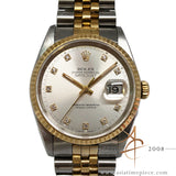 Rolex Datejust "Small Diamond" Dial Men's Watch Ref 16233 (Year 2000)