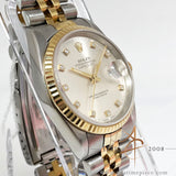 Rolex Datejust "Small Diamond" Dial Men's Watch Ref 16233 (Year 2000)