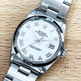 Rolex Date Ref 1500 Custom White Roman Dial Vintage Watch (1967)