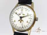 Omega Triple Date Moonphase Calendar Vintage Watch