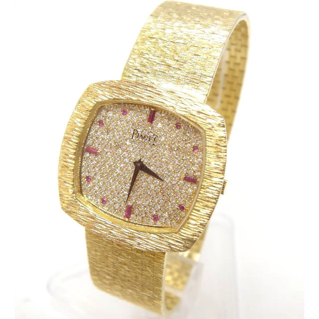 Piaget Automatic 18K Gold Diamond Watch Ref 12401A6 Asia