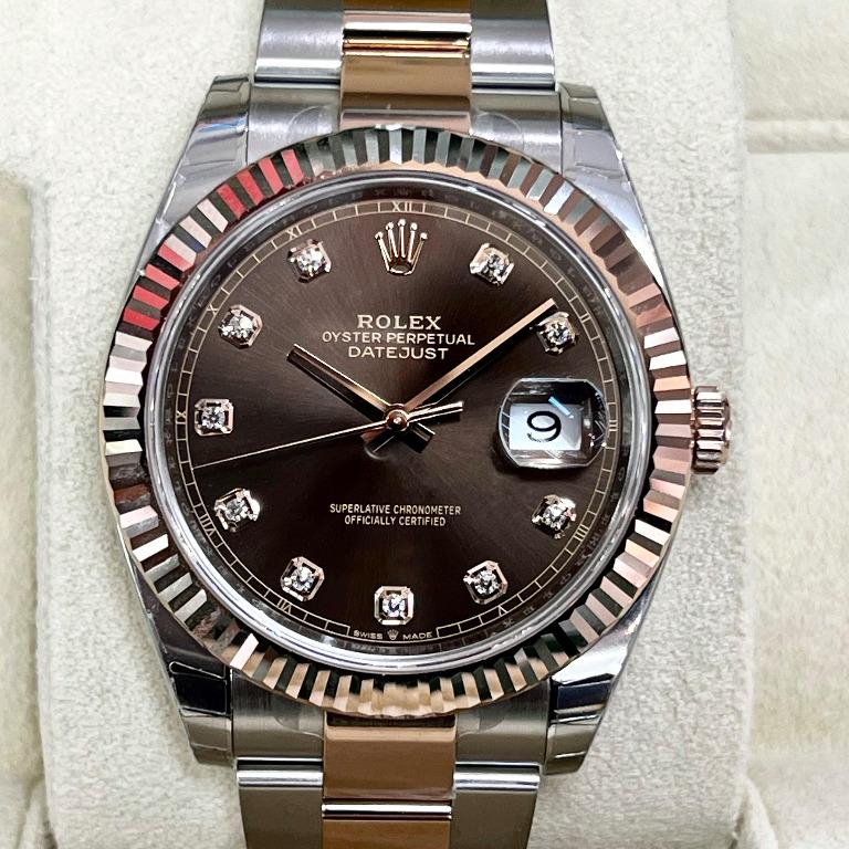 Rolex datejust on sale 41 chocolate diamond