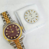 Rolex 68273 Red Dial Diamond Vintage Watch (Year 1993)