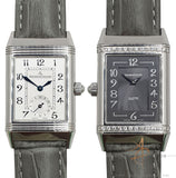 Jaeger LeCoultre Reverso Duetto Ref 256.8.75 Silver Black Diamond Dial (2006)