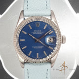 Rolex Datejust 16014 Blue Dial Vintage Watch (1971)