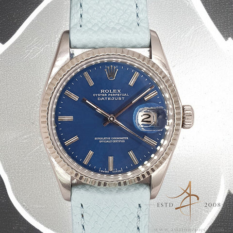 Rolex Datejust 16014 Blue Dial Vintage Watch (1971)