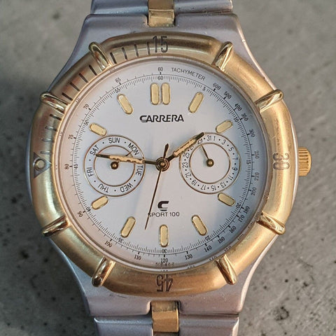 Carrera Quartz Sport 100 Rare Vintage Watch 37mm