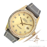 Rolex Datejust 16018 Champagne Diamond Dial in 18K Gold Vintage Watch (1976)