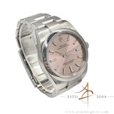 Rolex Oyster Perpetual 34 Sunray Pink Oystersteel Certified Pre Owned Set