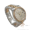 Rolex Datejust 16233 Silver Computer Diamond Dial Custom Diamond Bezel (1990)