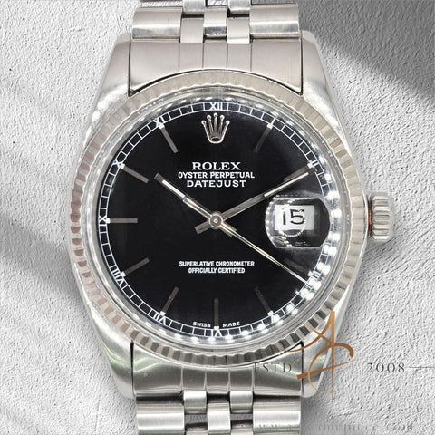 1976 Rolex Datejust 16014 Black Dial Vintage Watch