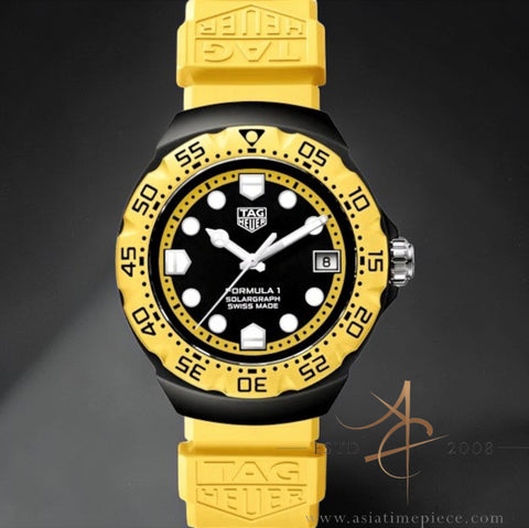 2025 New Tag Heuer Formula 1 WBY1117 Solargraph Yellow Mexico Limited Edition Full Set