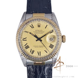 1982 Rolex Datejust 16013 Champagne Buckley Dial Vintage Watch with Certificate & Box