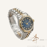 Rolex Datejust Ladies 69173 Vignette Blue Diamond Dial Watch (1995)