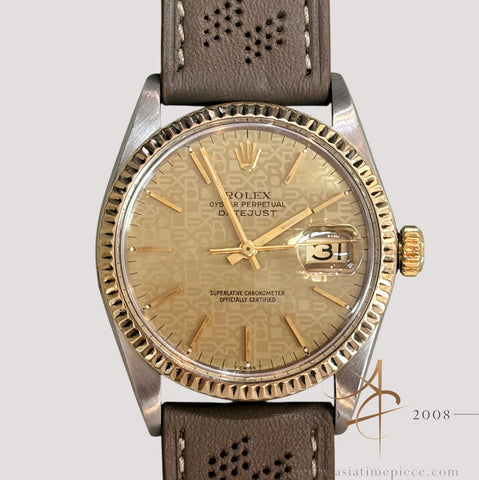 1982 Rolex Datejust Champagne Computer Dial Vintage Watch with Certificate & Box
