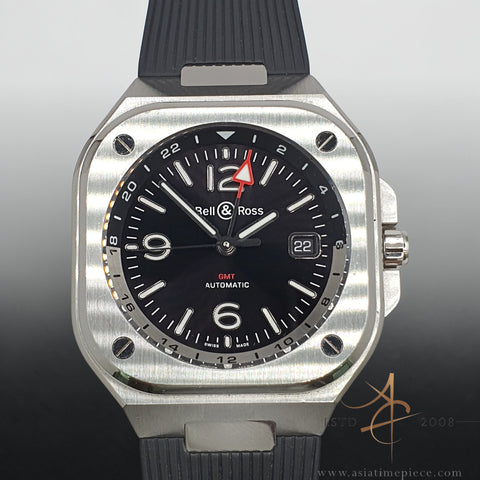 2022 Bell & Ross BR05 GMT Black Dial Rubber Strap Local Set