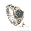 1989 Rolex Lady Datejust 26 Sunburst Blue Diamond Dial Vintage Watch Box Certificate