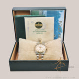 1987 Rolex Datejust Midsize 68273 Diamond Silver Dial Box & Certificate Vintega Watch