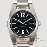 2005 BVLGARI Ergon EG40S Black Dial Automatic 40mm Integrated Bracelet Certificate Box