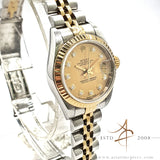 [Rare] Rolex Datejust Lady 69173 Shantung Champagne Diamond Dial  (1995)