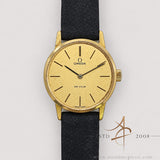 Omega De Ville Ref. 511.0543 18K Gold Vintage Quartz Dress Watch Box Receipt
